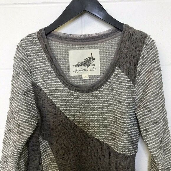 Angel of the North Women’s Tunic Sweater Asymmetrical Hem Round Neck Size Large - Picture 3 of 12